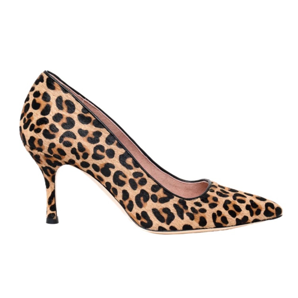 Ally Leopard Calfhair Pump